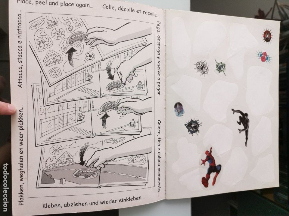 Coleccionismo &aacute;lbum: ALBUM CROMOS PEGATINAS SPIDERMAN STICK STACK MARVEL PANINI COMPLETO - Foto 2