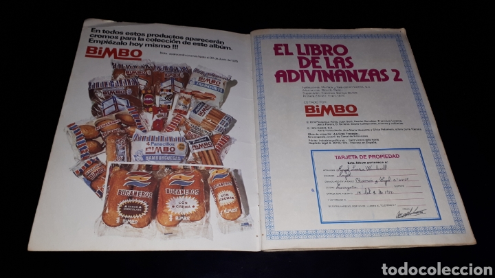 Coleccionismo &aacute;lbum: EL LIBRO DE LAS ADIVINANZAS 2 BIMBO COMPLETO - Foto 3