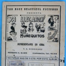 Coleccionismo Álbum: ALBUM CUBA, YA LLEGARON LOS MUÑEQUITOS DIBUJOS ANIMADOS AMERICANOS COMPLETO 140 CROMOS PARA CUBA