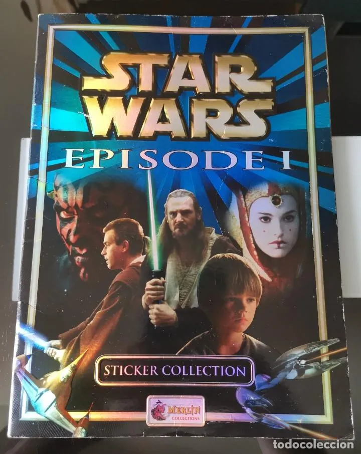 ALBUM LIBRO DE CROMOS STAR WARS EPISODIO 1 ED MERLIN TOPPS COMPLETO
