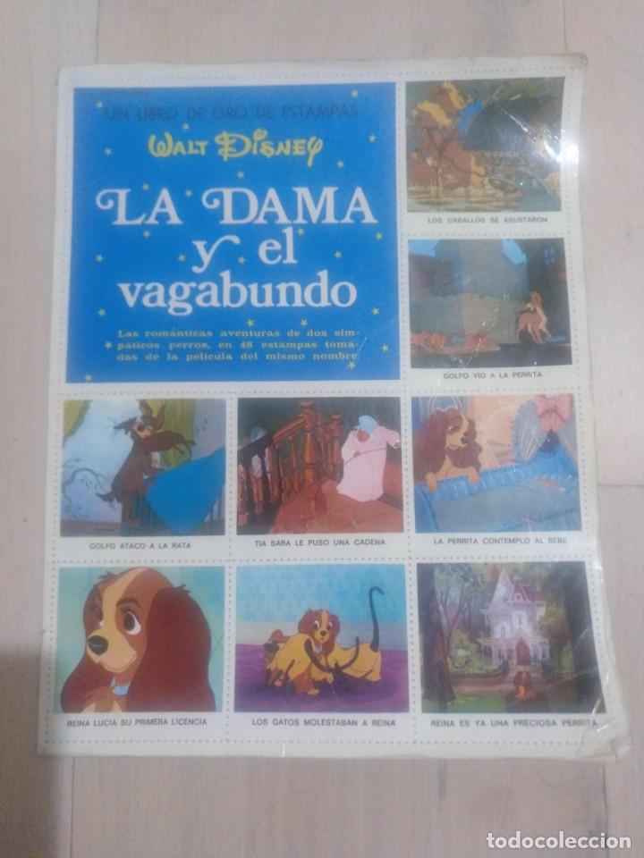 Colecionismo Caderneta: LIBRO DE ORO DE ESTAMPAS - WALT DISNEY - LA DAMA Y EL VAGABUNDO - ED. SUSAETA