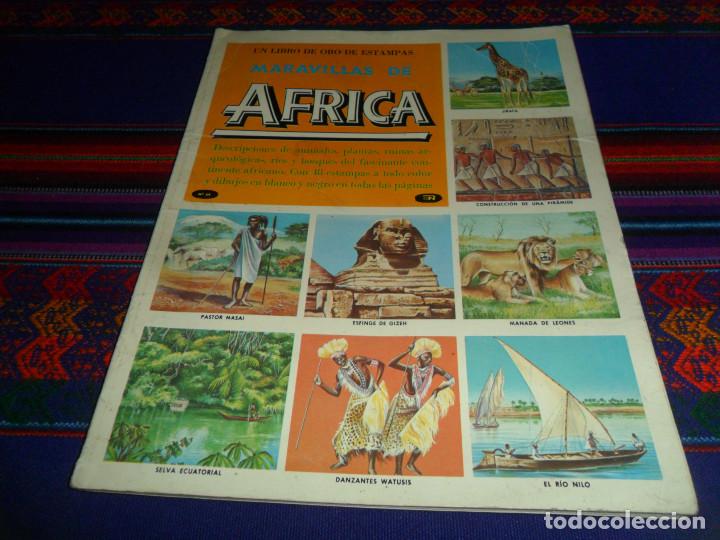 Collezionismo &Aacute;lbum: UN LIBRO DE ORO DE ESTAMPAS N&ordm; 64 MARAVILLAS DE &Aacute;FRICA COMPLETO 48 CROMOS. NOVARO 1971. BUEN ESTADO.