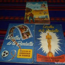Coleccionismo Álbum: ESTRELLAS DE LA PANTALLA 1ª SERIE, SEGUNDA SERIE Y 3ª SERIE COMPLETO. RUIZ ROMERO 1954. BE. RAROS. . Lote 194938123
