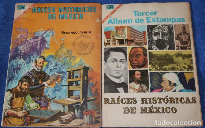 Colecionismo Caderneta: Raices Hist&oacute;ricas de Mexico - Album 2&ordm; y 3&ordm; (1967) - Novaro &iexcl;Completos!