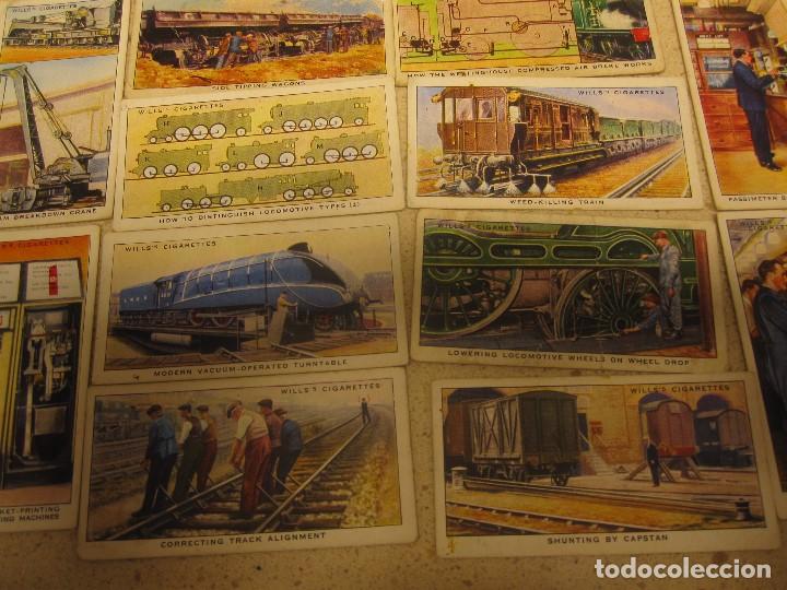 Colecionismo Caderneta: COLECCION INCOMPLETA EQUIPAMIENTO FERROVIARIO INGLESA 35 CROMOS MUY ANTIGUOS