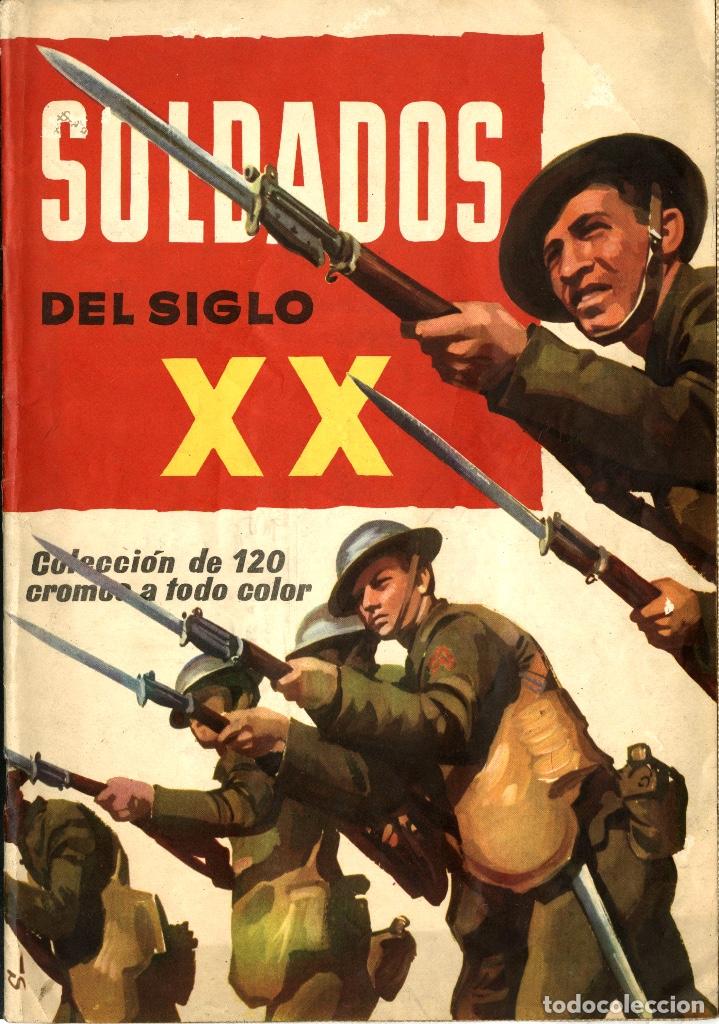 Collectable Albums: SOLDADOS DEL SIGLO XX (RU&Iacute;Z ROMERO, 1960) ALBUM DE 120 CROMOS DIBUJADOS POR BAD&Iacute;A ROMERO. COMPLETO.