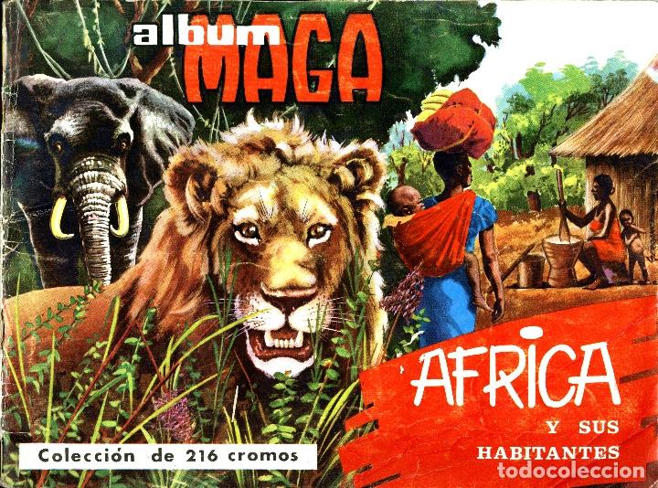 Collectable Albums: AFRICA Y SUS HABITANTES (MAGA, 1965) ALBUM DE 216 CROMOS DE L. BERMEJO Y M. ALONSO. COMPLETO.