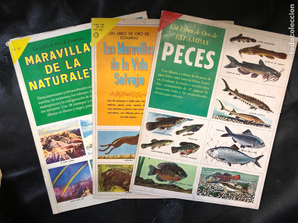 Sammeln Sammelalbum: LIBROS DE ORO DE ESTAMPAS - PECES, MARAVILLAS VIDA SALVAJE Y NATURALEZA