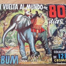 Coleccionismo Álbum: ANTIGUO ALBUM DE CROMOS LA VUELTA AL MUNDO EN 80 DIAS, AÑOS 50 , ED. HISPANO AMERICANA DE EDICIONES. Lote 206513240