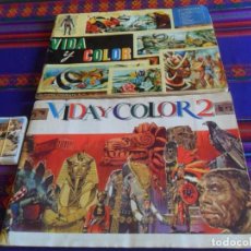 Coleccionismo Álbum: VIDA Y COLOR 1 COMPLETO Y VIDA COLOR 2 MIDI COMPLETO. ÁLBUMES ESPAÑOLES 1965.