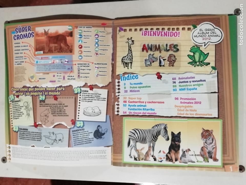Coleccionismo &aacute;lbum: &Aacute;LBUM ANIMALES 2012. PANINI - Foto 2