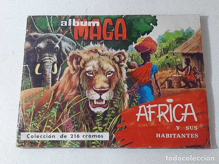 Colecionismo Caderneta: ANTIGUO ALBUM DE CROMOS ALBUM MAGA N&ordm; 2 AFRICA Y SUS HABITANTES EDITORIAL MAGA A&Ntilde;O 1965 COMPLETO