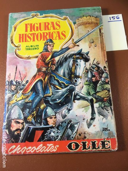 Colecionismo Caderneta: FIGURAS HIST&Oacute;RICAS ALBUM TERCERO edt CHOCOLATES OLLE a&ntilde;o 1960. ALBUM DE CROMOS COMPLETO . VEAN FOTOS