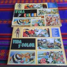 Coleccionismo Álbum: VIDA Y COLOR COMPLETO ÁLBUMES ESPAÑOLES 1965 Y VIDA Y COLOR COMPLETO COMICROMO 1992.. Lote 247576660