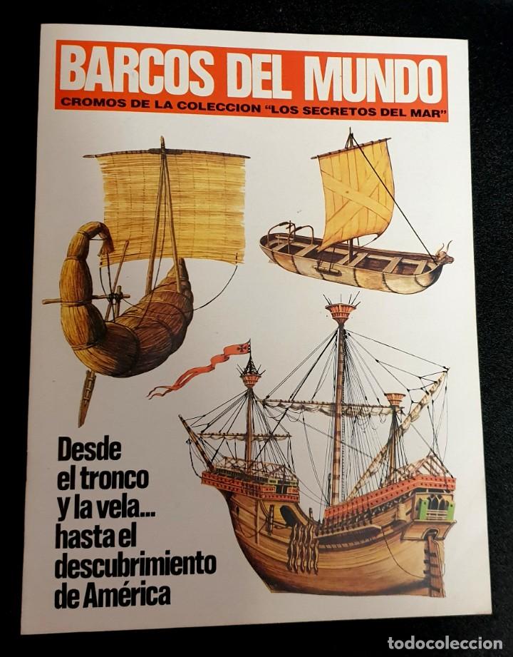 Collezionismo &Aacute;lbum: &Aacute;LBUM COMPLETO BARCOS DEL MUNDO LOS SECRETOS DEL MAR EDICIONES URBI&Oacute;N A&Ntilde;O 1983