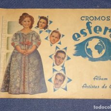 Coleccionismo Álbum: ALBUM CROMOS ESFERA ALBUM ARTISTAS DE CINE 1942 - FALTAN 9 CROMOS, COLECCION DE 98 CROMOS