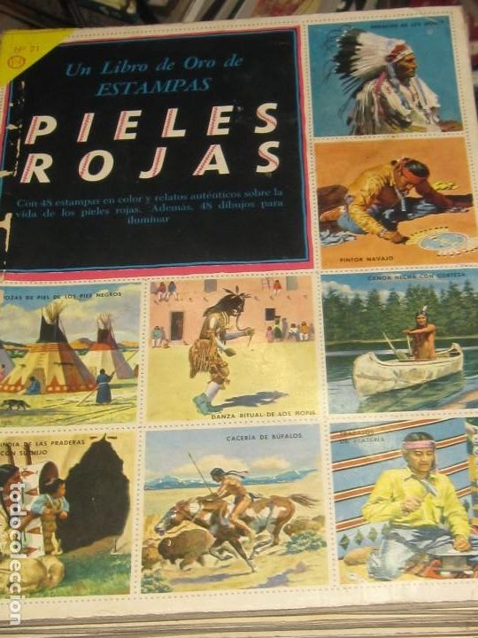 Colecionismo Caderneta: UN LIBRO DE ORO DE ESTAMPAS PIELES ROJAS