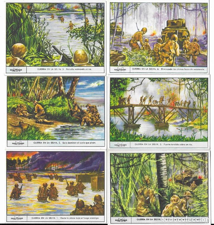 Collezionismo &Aacute;lbum: Cromo. Guerra en la Selva. serie n&ordm; 12 Completa Gallicromo 6 cromos