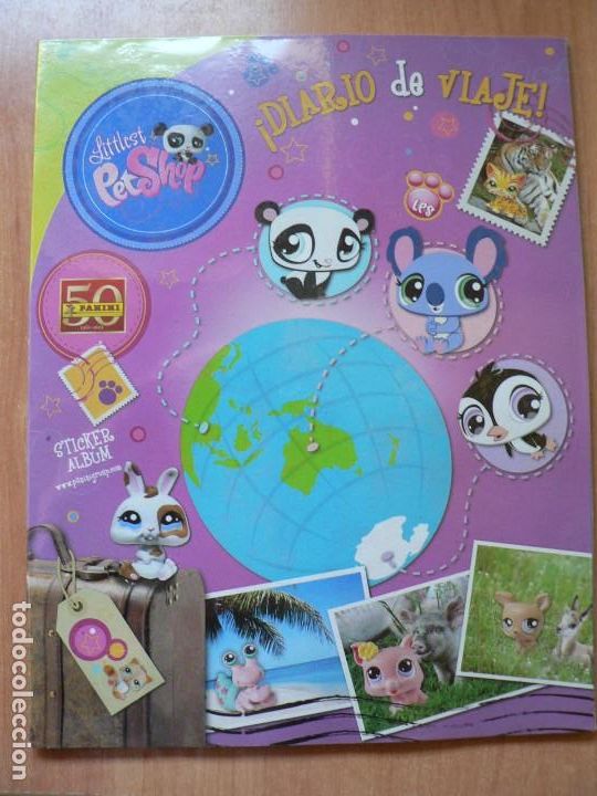Colecionismo Caderneta: ALBUM COMPLETO CON CROMOS PEGADOS DE LITTLEST PEP SHOP DIARIO DE VIAJE DE PANINI 2010