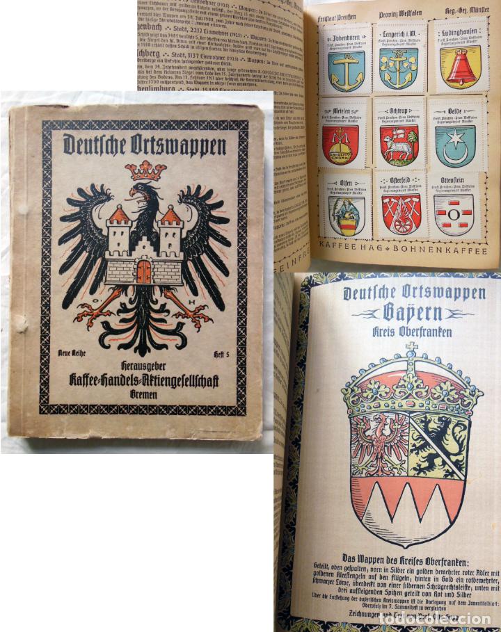 Colecionismo Caderneta: Deutsche Ortswappen. Herausgeber Kaffee-Handels-Aktiengesellschaft. Neue Reihe, Hefte 5 (komplett )