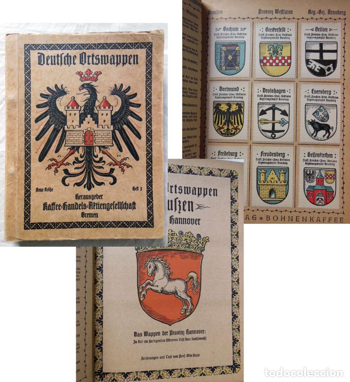 Colecionismo Caderneta: Deutsche Ortswappen. Herausgeber Kaffee-Handels-Aktiengesellschaft. Neue Reihe, Hefte 3 (komplett )