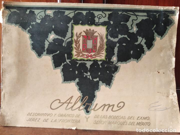 Collezionismo &Aacute;lbum: ALBUM BODEGA SR MARQUES DEL MERITO -JEREZ DE LA FRONTERA- CONMEMORATIVO VISITA REAL SAR V EUGENIA