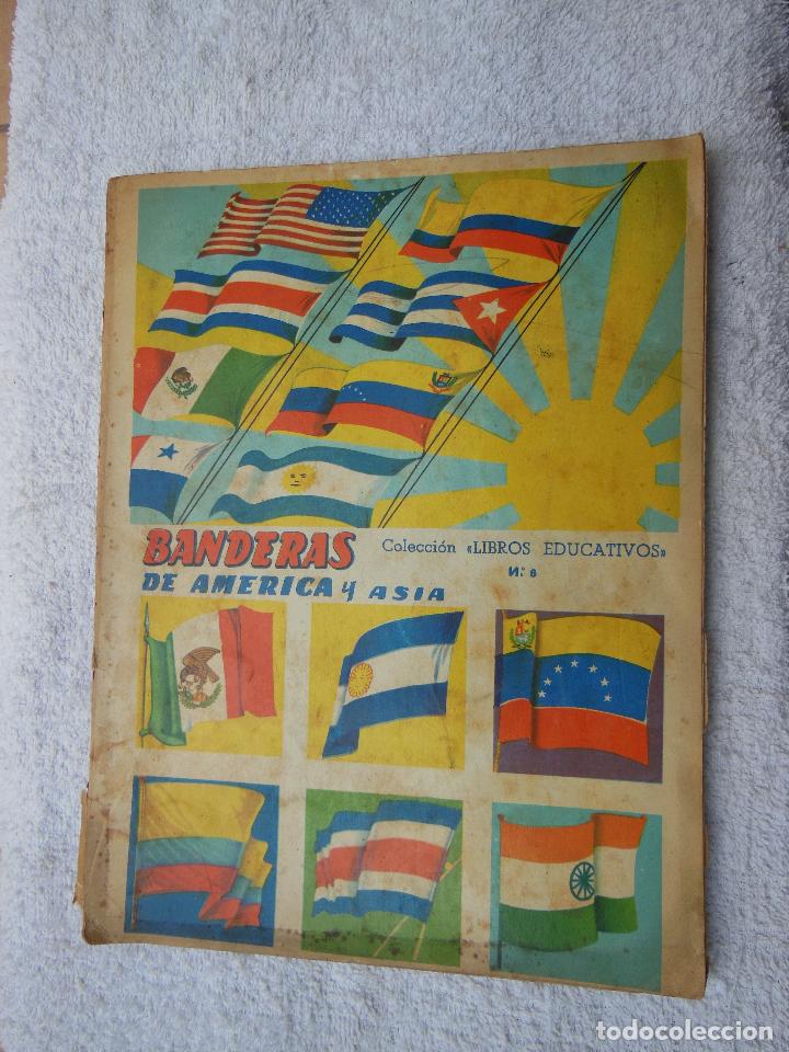 Collezionismo &Aacute;lbum: Alb&uacute;m , Colecci&oacute;n LIBROS EDUCATIVOS , Banderas de Am&eacute;rica y Asia, a&ntilde;o 1960 . Edt FHER . 48 cromos