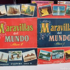 Coleccionismo Álbum: ALBUM MARAVILLAS DEL MUNDO I Y II COMPLETOS. Lote 300690258