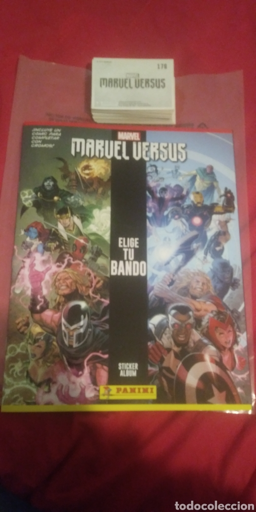 Colecionismo Caderneta: Album de cromos Marvel Versus panini-Completo con los 176 cromos sin pegar.