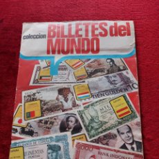 Coleccionismo Álbum: ALBUM DE CROMOS BILLETES DEL MUNDO, COLECCION DE 242 CROMOS, ALBUM ESTE, COMPLETO. Lote 312356038