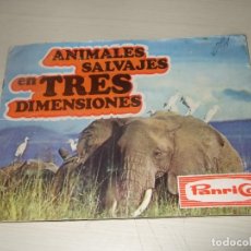 Coleccionismo Álbum: ALBUM DE CROMOS ANIMALES SALVAJES EN TRES DIMENSIONES - PANRICO - COMPLETO. Lote 312816618