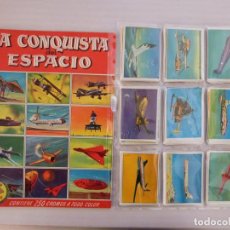 Coleccionismo Álbum: ALBUM VACIO + COLECCIÓN COMPLETA DE LA CONQUISTA DEL ESPACIO AÑO 1956 DE BRUGUERA. Lote 319227838