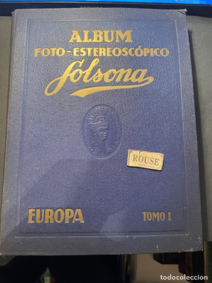 Collezionismo &Aacute;lbum: ANTIGUO ALBUM FOTO-ESTEREOSC&Oacute;PICO SOLSONA - EUROPA TOMO 1 - COMPLETO - CROMOS FOTOGRAFICOS ESTEREOS