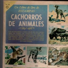Coleccionismo Álbum: UN LIBRO DE ORO DE ESTAMPAS. Nº 25. CACHORROS DE ANIMALES. ALBUM COMPLETO 48 CROMOS. NOVARO 1959. Lote 330493648