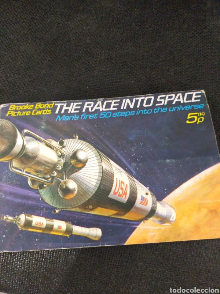 Collezionismo &Aacute;lbum: ANTIGUO ALBUM INGL&Eacute;S INCOMPLETO FALTAN 2 CROMOS CARRERA POR EL ESPACIO