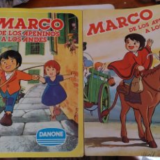Coleccionismo Álbum: MARCO DE LOS APENINOS LOS ANDES ÁLBUMES COMPLETOS DANONE. Lote 359762315
