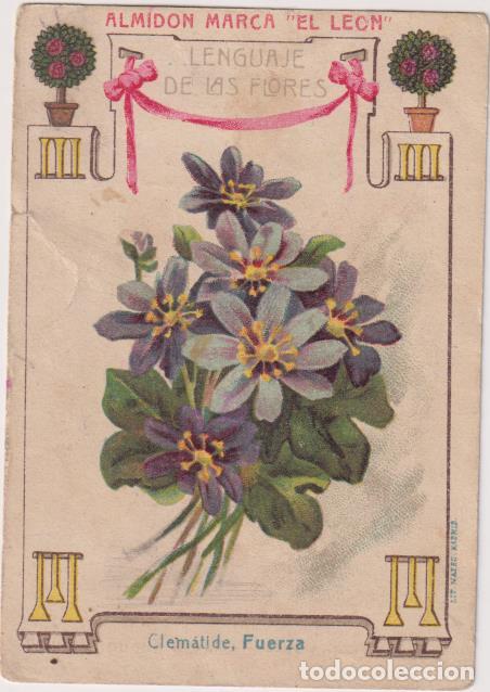 Coleccionismo &aacute;lbum: Cromo El Lenguaje de las Flores. Almid&oacute;n marca El Le&oacute;n - Foto 1