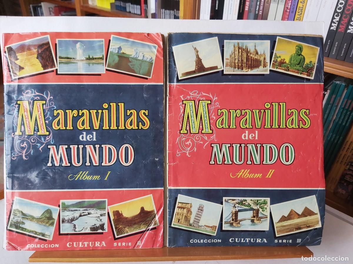 Collectable Albums: * DOS ALBUMES DE CROMOS MARAVILLAS DEL MUNDO I y II * SERIE III * ED. BRUGUERA 1956 *