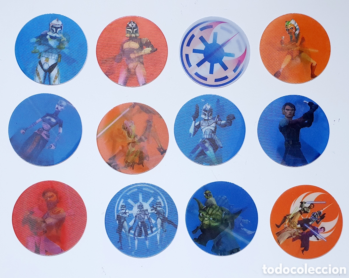 Coleccionismo &aacute;lbum: Star wars: set completo de 12 discos Clone Wars UK - Foto 1
