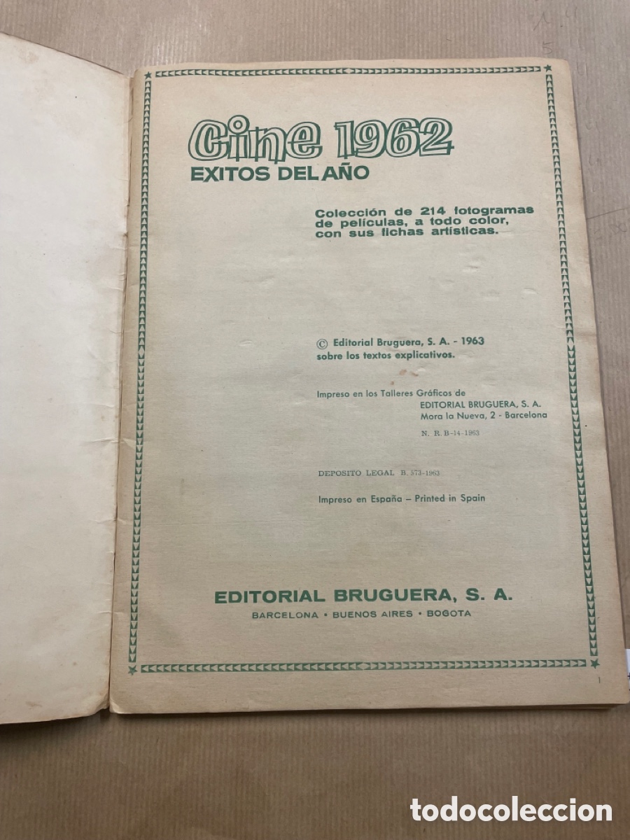 Coleccionismo &aacute;lbum: Album Cine 1962 (&Eacute;xitos Del A&ntilde;o ) - Foto 2