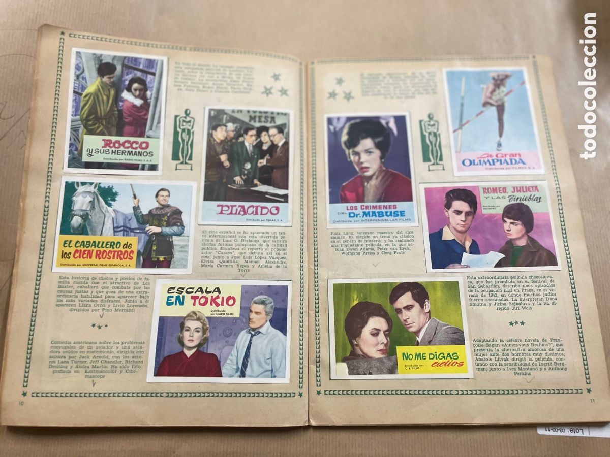 Coleccionismo &aacute;lbum: Album Cine 1962 (&Eacute;xitos Del A&ntilde;o ) - Foto 7