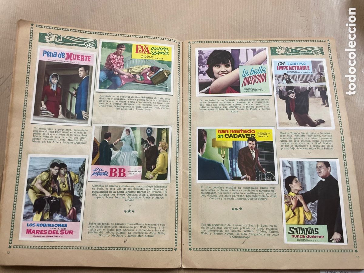 Coleccionismo &aacute;lbum: Album Cine 1962 (&Eacute;xitos Del A&ntilde;o ) - Foto 8