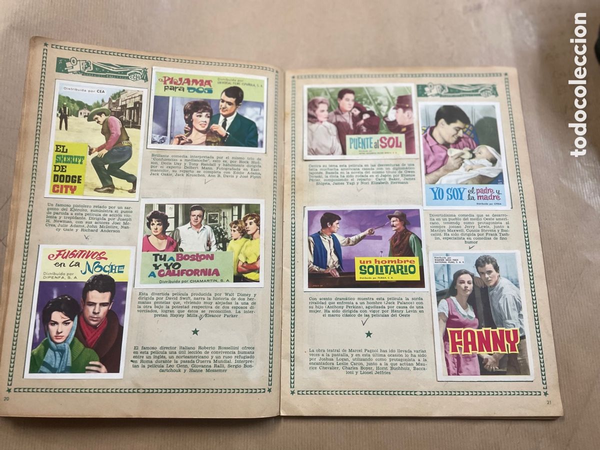 Coleccionismo &aacute;lbum: Album Cine 1962 (&Eacute;xitos Del A&ntilde;o ) - Foto 12