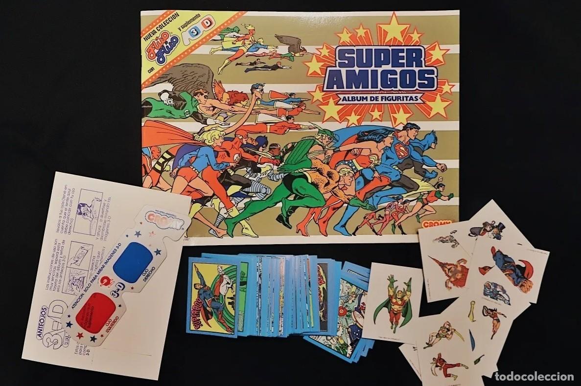 Collezionismo &Aacute;lbum: &Aacute;lbum Super Amigos (Liga de La Justicia Vintage) - Completo + Cromos a pegar + Env&iacute;o gr&aacute;tis!