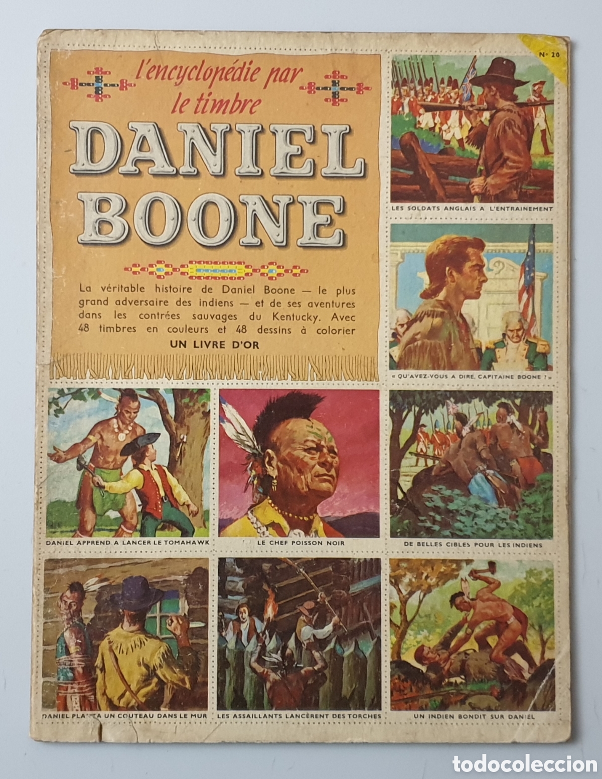 Collectable Albums: ALBUM DE CROMOS L'ENCICLOPEDIE PAR LE TIMBRE: DANIEL BOONE (Francia, 1955) RARO Y COMPLETO!!