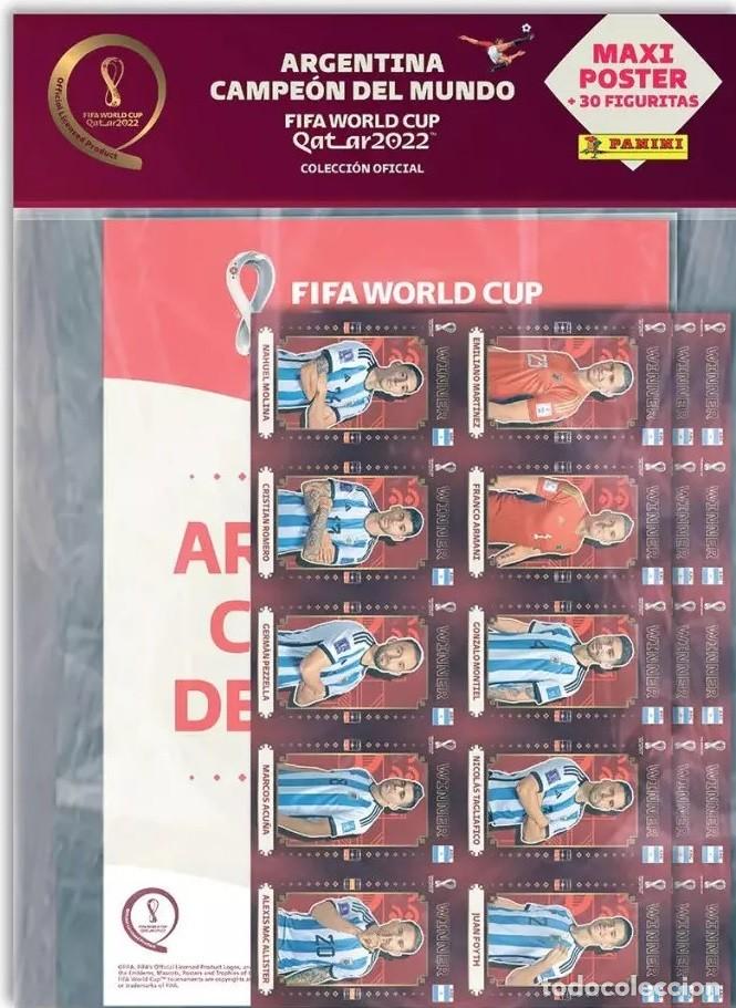 Coleccionismo &Aacute;lbum: Maxi Poster de Cromos - Argentina Campe&oacute;n Del Mundo Qatar 2022 - Panini + Env&iacute;o Gr&aacute;tis