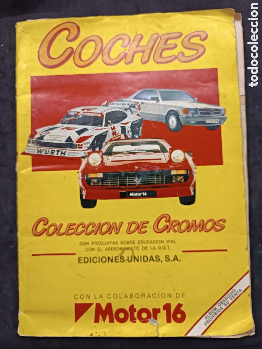Colecionismo Caderneta: Completo coches motor 16, ediciones unidas