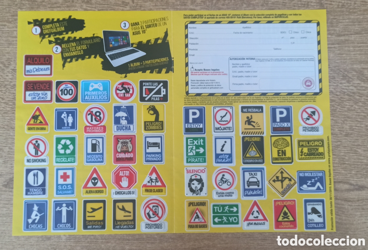 Coleccionismo &aacute;lbum: Colecci&oacute;n completa Grefusa Se&ntilde;ales. 2015 - Foto 1