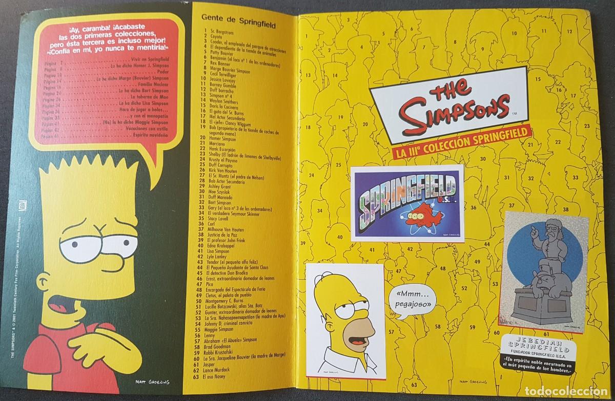 Coleccionismo &aacute;lbum: Simpsons &aacute;lbum III Springfield completo impecable - Foto 2