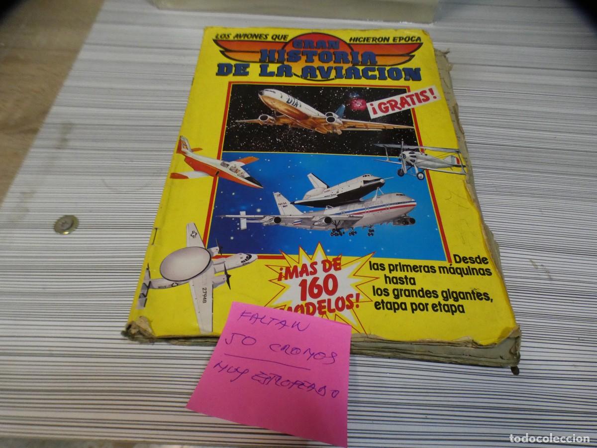 Coleccionismo &Aacute;lbum: ARKANSAS1980 ALBUM CROMOS ESTADO MUY SOBADO GRAN HISTORIA DE LA AVIACION HAY 50 CROMOS